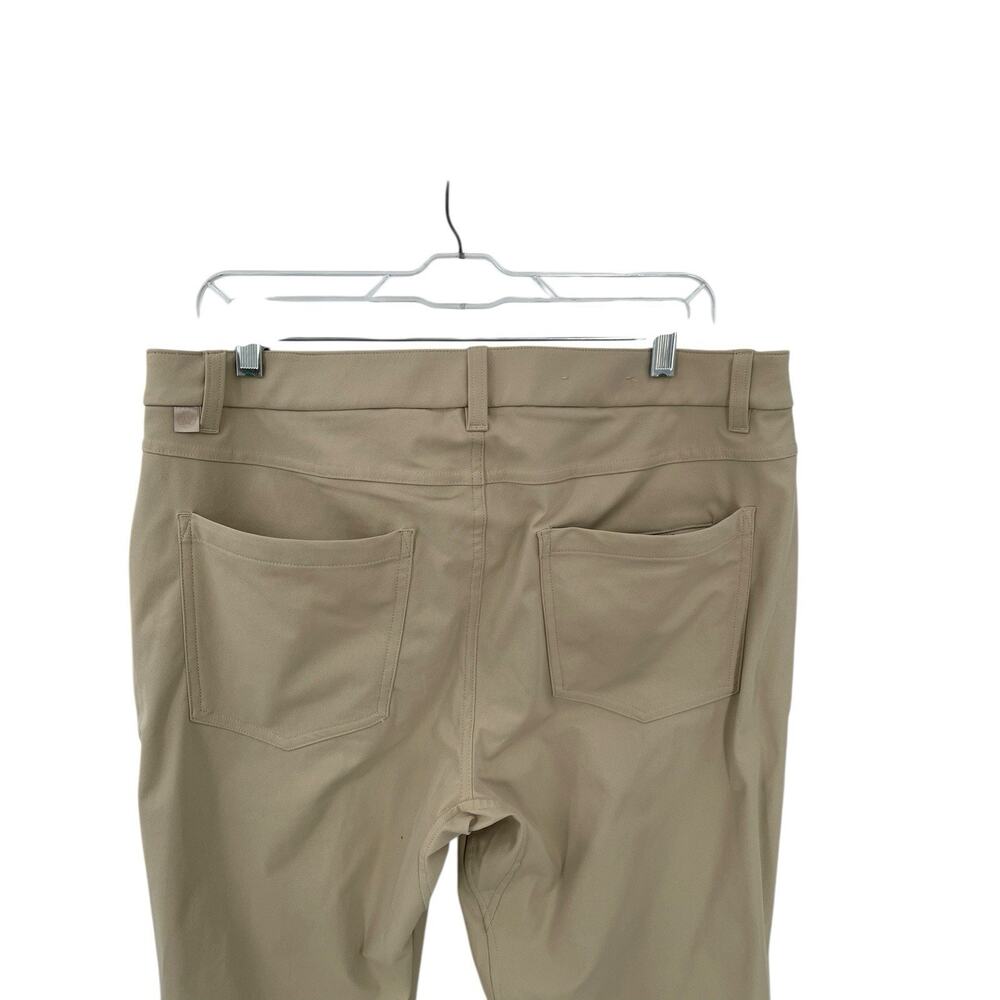 Lululemon ABC Slim-Fit 5 Pocket Pants Warpstreme Tan Size 34 - Picture 4 of 7